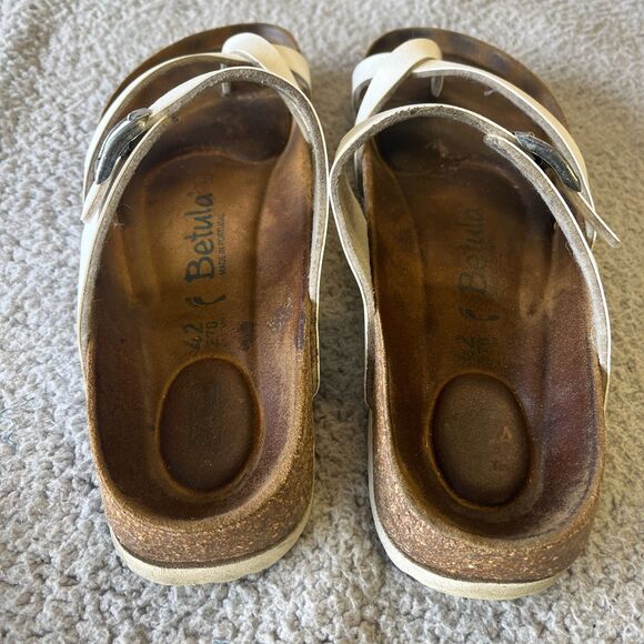 Betula Mayari Sandals Womens EUR 42 US 11 Narrow White Strappy Buckle Summer - Picture 6 of 8